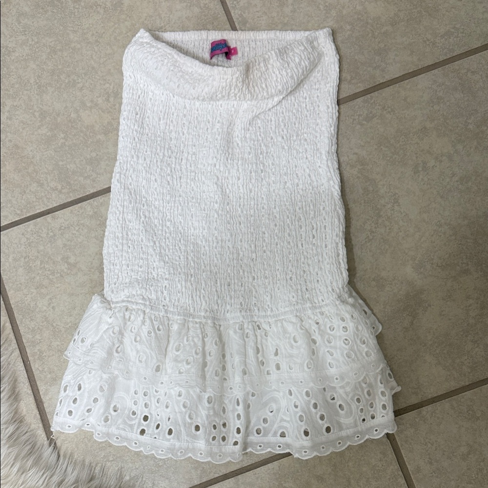 Edikted White Textured Mini Dress